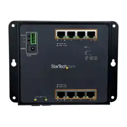 StarTech.com Switch Gigabit Ethernet géré à 8 ports PoE+ avec 2 connexions SFP - Fixation murale et ac... (IES101GP2SFW)_3